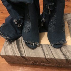 Brand New  Jeffrey Campbell Knee Denim Boots
